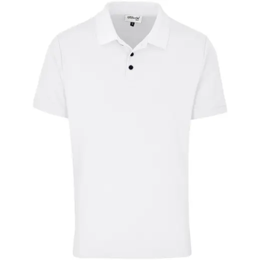 Mens Virtue Golf Shirt White Front